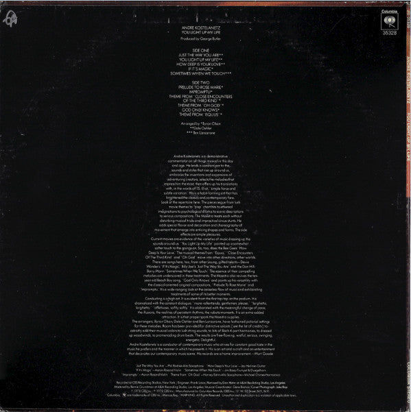André Kostelanetz : You Light Up My Life (LP, Album)