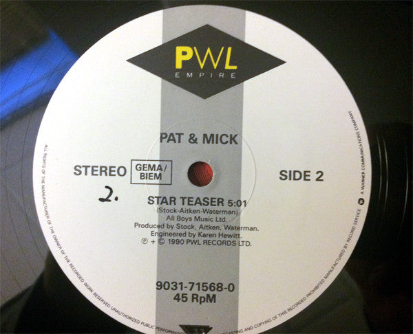 Pat & Mick : Use It Up And Wear It Out (12", Maxi)
