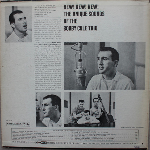 Bobby Cole Trio : New! New! New! The Unique Sound Of The Bobby Cole Trio (LP, Album)