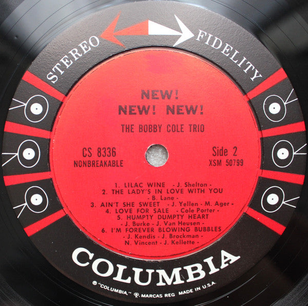 Bobby Cole Trio : New! New! New! The Unique Sound Of The Bobby Cole Trio (LP, Album)