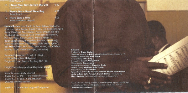 James Brown With Oliver Nelson Conducting Louie Bellson Orchestra : Soul On Top (CD, Album, RE)