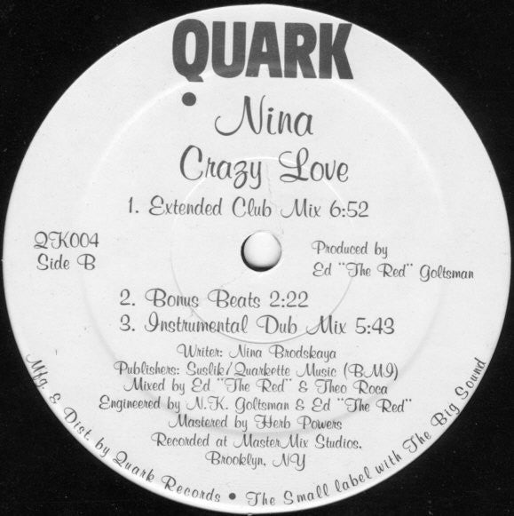 Нина Бродская : Crazy Love (12")