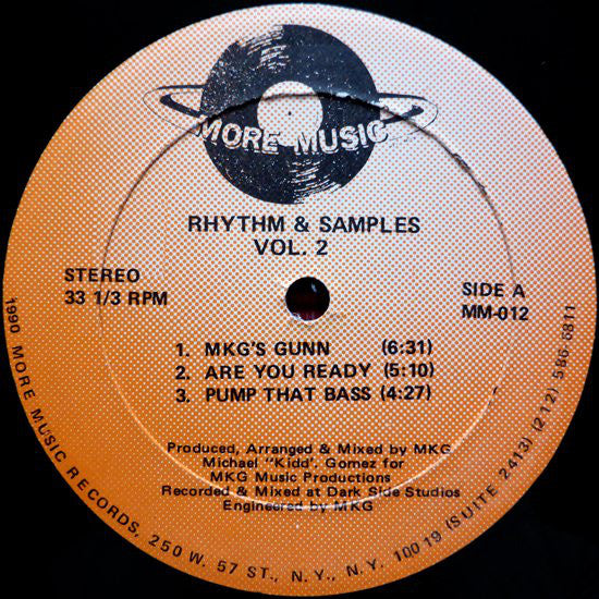 Michael "Kidd" Gomez : Rhythm & Samples Vol. 2 (12",33 ⅓ RPM)