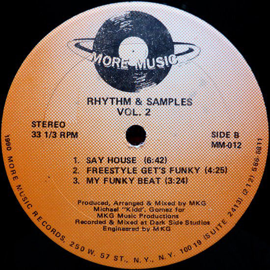 Michael "Kidd" Gomez : Rhythm & Samples Vol. 2 (12",33 ⅓ RPM)