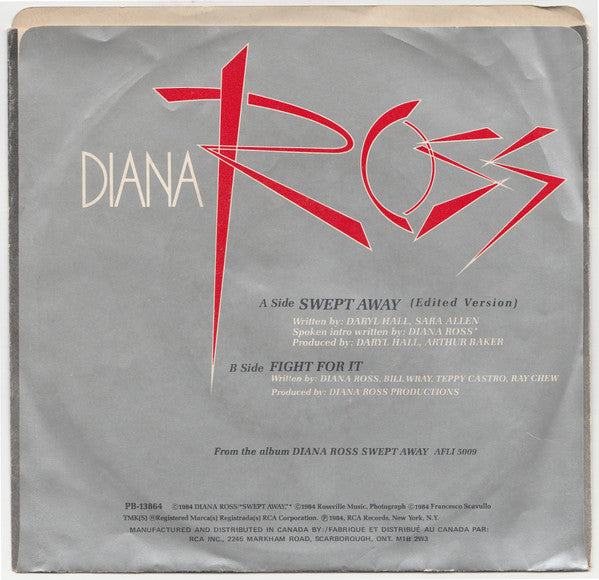 Diana Ross : Swept Away (7", Single)