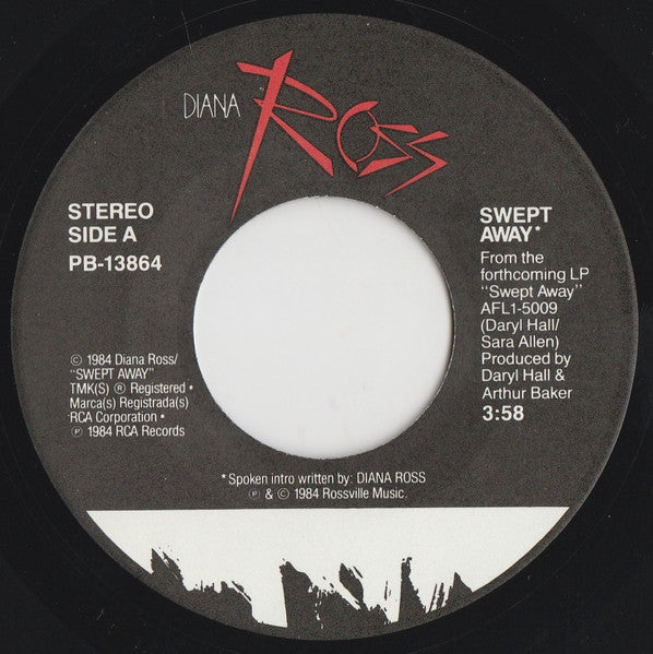 Diana Ross : Swept Away (7", Single)