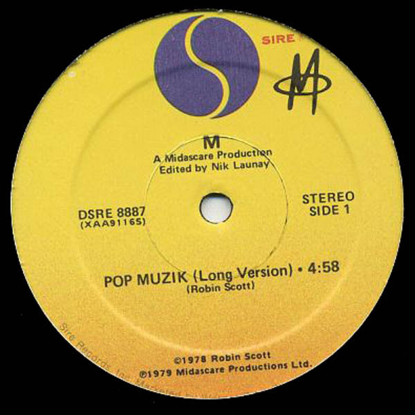 M (2) : Pop Muzik (12", Mon)