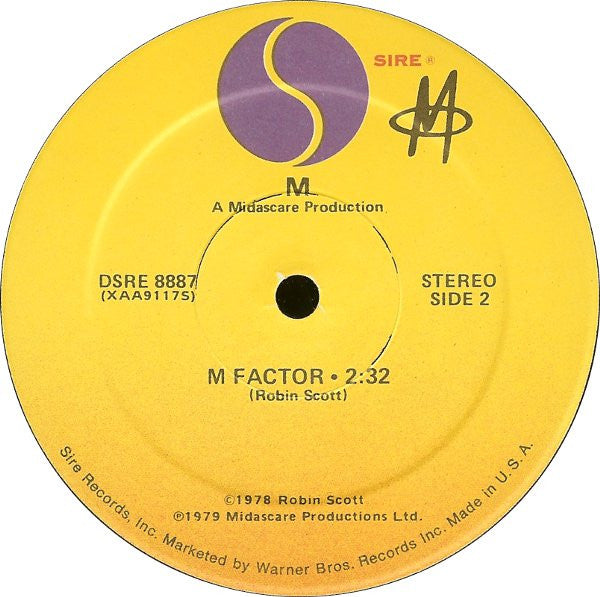 M (2) : Pop Muzik (12", Mon)
