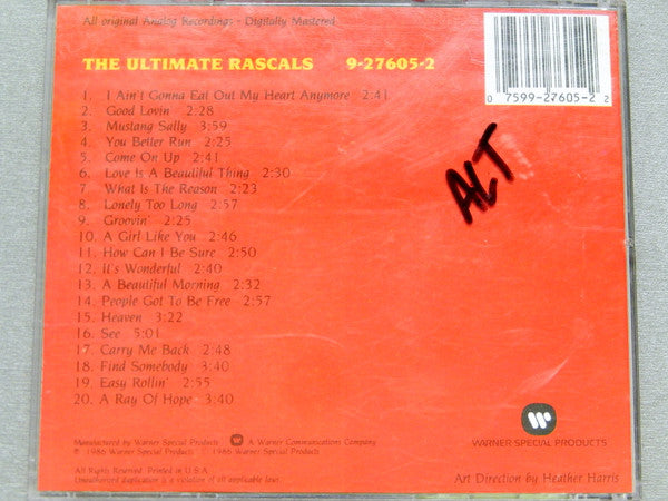 The Rascals : The Ultimate Rascals (CD, Comp)