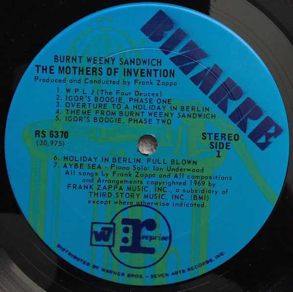 The Mothers Of Invention* : Burnt Weeny Sandwich (LP, Album, Ter)