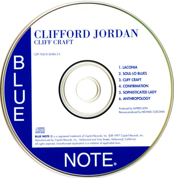 Cliff Jordan* : Cliff Craft (CD, Album, Ltd, RE, RM)