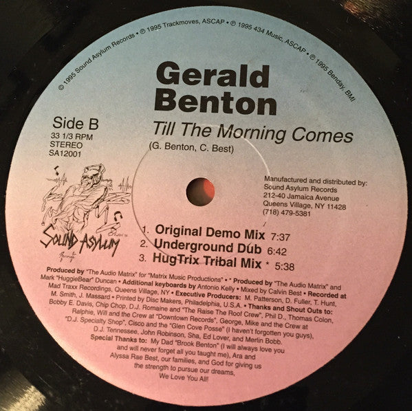 Gerald Benton : Till The Morning Comes (12",33 ⅓ RPM,Stereo)