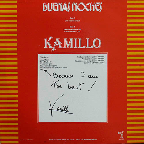 Kamillo : Buenas Noches (12")