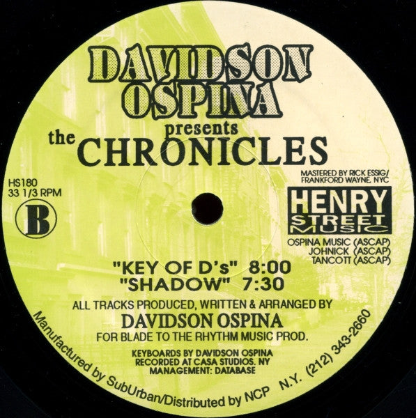 Davidson Ospina : The Chronicles (12")