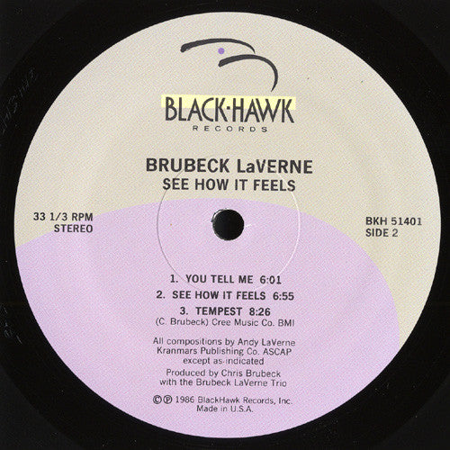 Brubeck LaVerne Trio : See How It Feels (LP, Album)