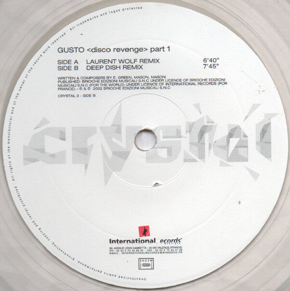 Gusto : Disco Revenge (Part 1) (12", Tra)