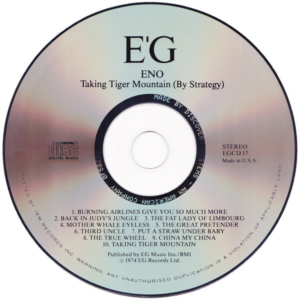 Eno* : Taking Tiger Mountain (By Strategy) (CD, Album, RE, Dis)