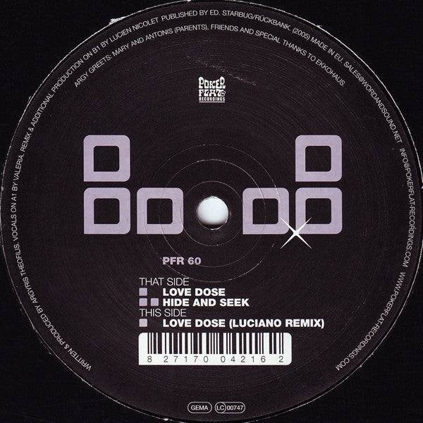 Argy : Love Dose (12",33 ⅓ RPM)