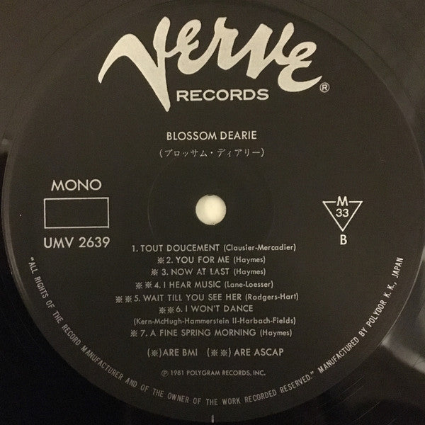 Blossom Dearie : Blossom Dearie (LP,Album,Reissue,Mono)