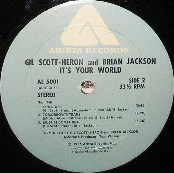 Gil Scott-Heron & Brian Jackson : It's Your World (LP,Album)