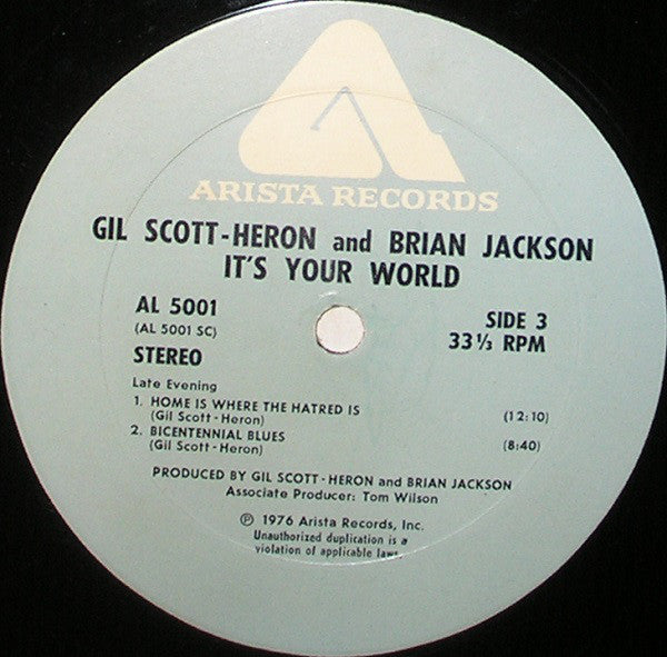 Gil Scott-Heron & Brian Jackson : It's Your World (LP,Album)