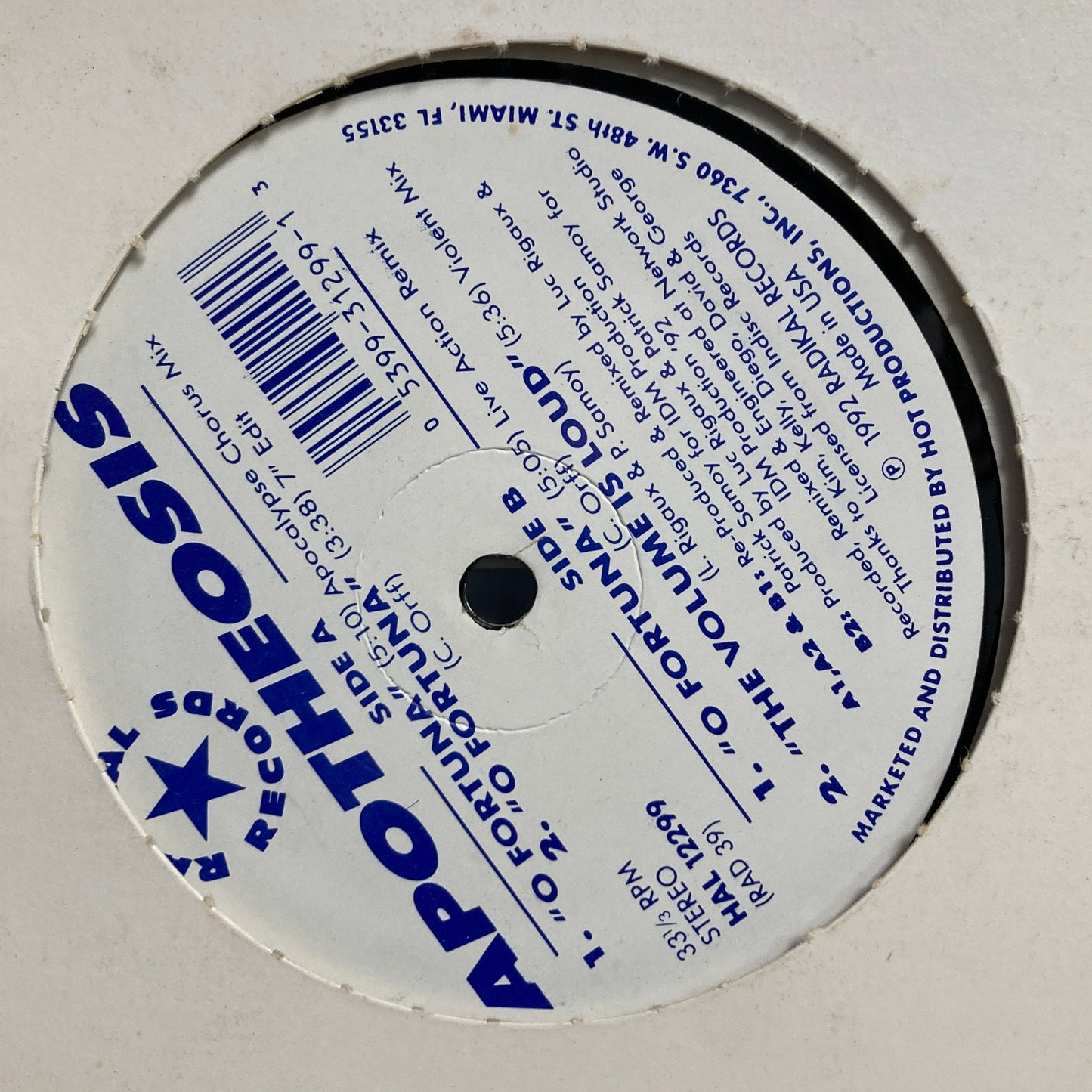 Apotheosis – O Fortuna - 12" Vinyl EP