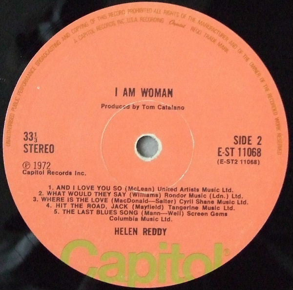 Helen Reddy : I Am Woman (LP, Album, Club)