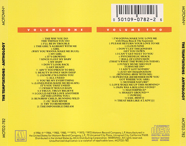 Temptations, The : Anthology (Compilation)