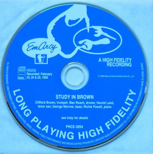 Clifford Brown And Max Roach : Study In Brown (CD, Album, Mono, Ltd, RE, RM, Pap)