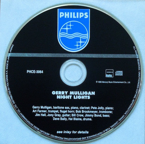 Gerry Mulligan : Night Lights (CD, Album, Ltd, RE, RM, Pap)