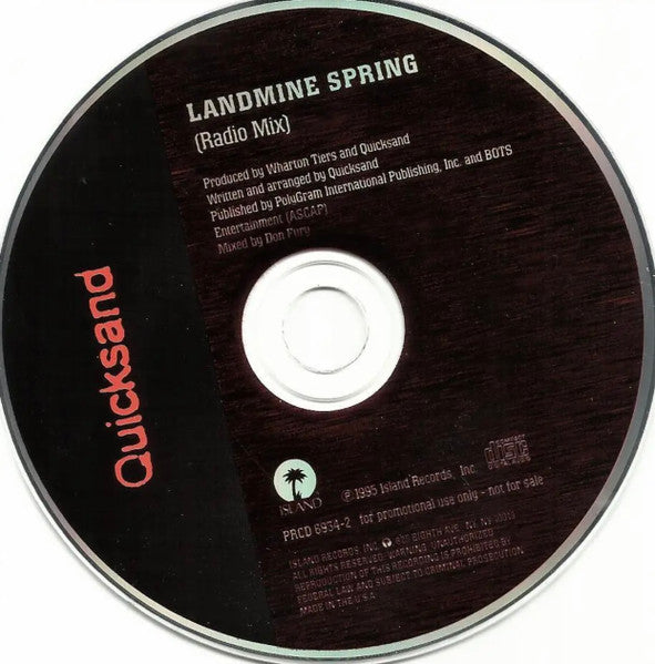 Quicksand (3) : Landmine Spring (CD, Single, Promo)
