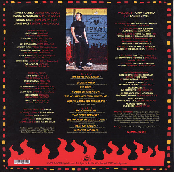 Tommy Castro And The Painkillers : The Devil You Know (LP, Album, Red)