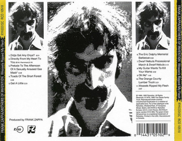 Frank Zappa / The Mothers : Weasels Ripped My Flesh (CD, Album, RE, RM)