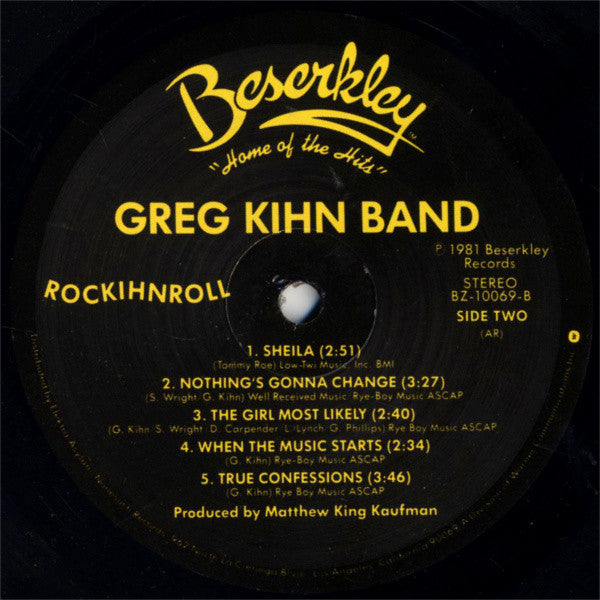 Greg Kihn Band : Rockihnroll (LP, Album, AR )