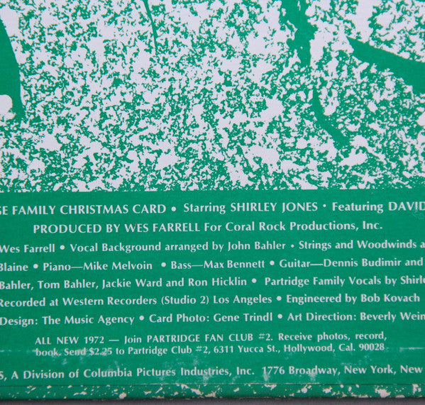 Partridge Family, The Starring Shirley Jones (2) Featuring David Cassidy : A Partridge Family Christmas Card (LP,Album,Reissue,Stereo)