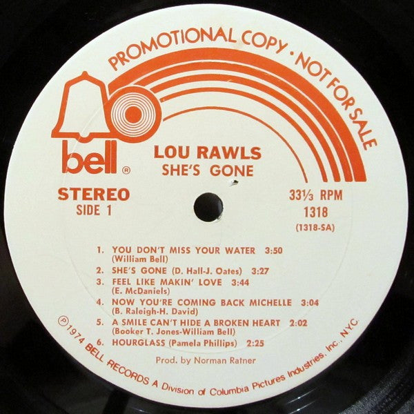 Lou Rawls : She's Gone (LP, Album, Promo, Mon)