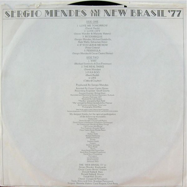 Sérgio Mendes & The New Brasil '77 : Sergio Mendes And The New Brasil '77 (LP, Album, Spe)