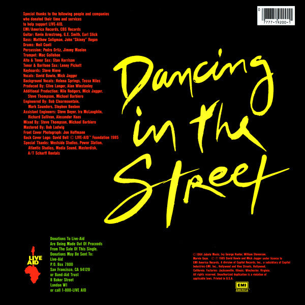 David Bowie and Mick Jagger : Dancing In The Street (12", Single)