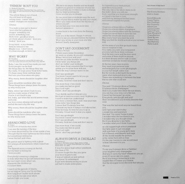 The Everly Brothers* : Born Yesterday (LP, Album, Promo, Ele)