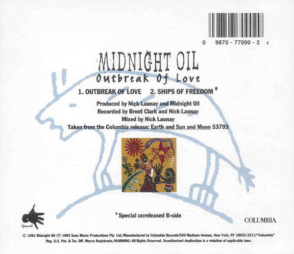 Midnight Oil : Outbreak Of Love (CD, Single)
