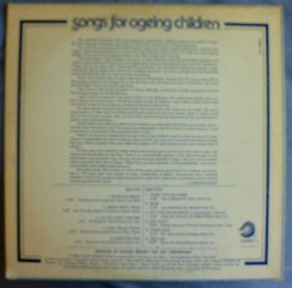 Dave Van Ronk : Songs For Ageing Children (LP, Album)