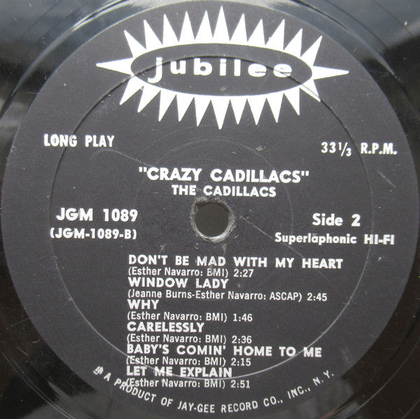 The Cadillacs : The Crazy Cadillacs (LP, Album, Mono, RP)
