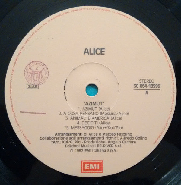 Alice (4) : Azimut (LP,Album)