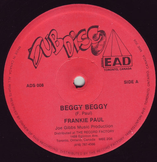 Frankie Paul / Barry Brown : Beggy Beggy / Hello Stranger (12")