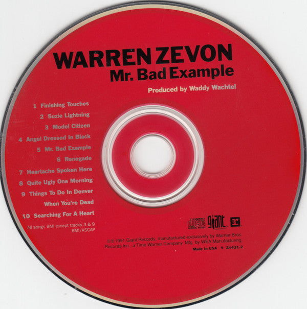 Warren Zevon : Mr. Bad Example (CD, Album)
