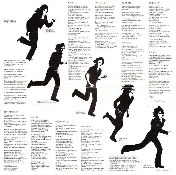 Journey : Escape (CD, Album, RE, Son)