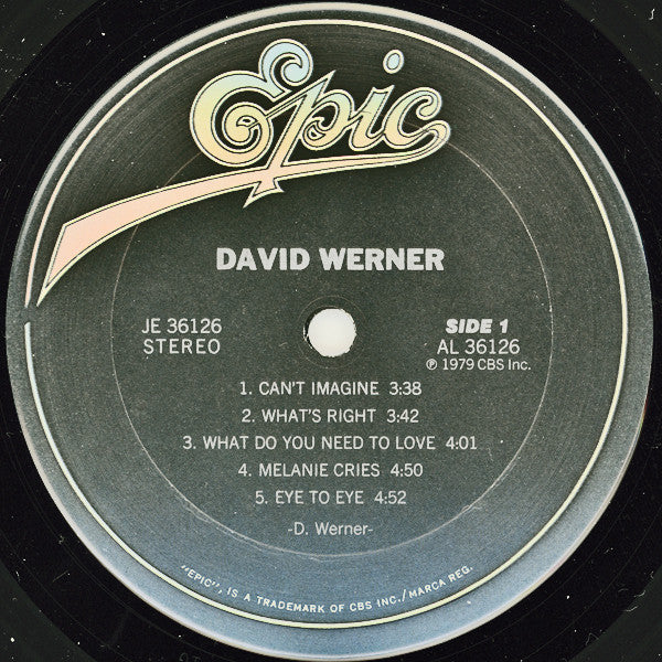 David Werner : David Werner (LP, Album, Ter)