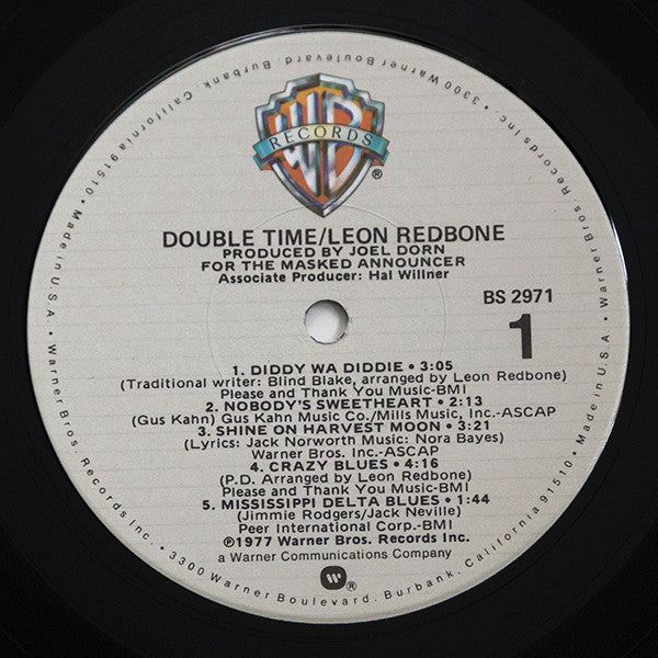 Leon Redbone : Double Time (LP, Album, RE)