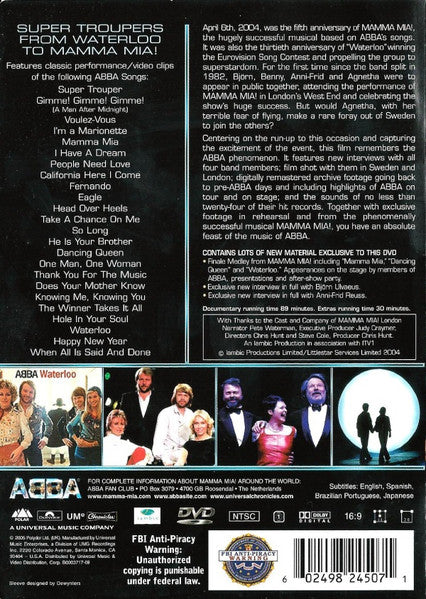ABBA : Super Troupers (From Waterloo To Mamma Mia!) (DVD-V, NTSC)