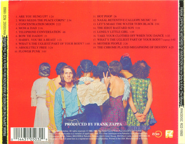 Frank Zappa / The Mothers : We're Only In It For The Money (CD, Album, RE, RM, Ame)